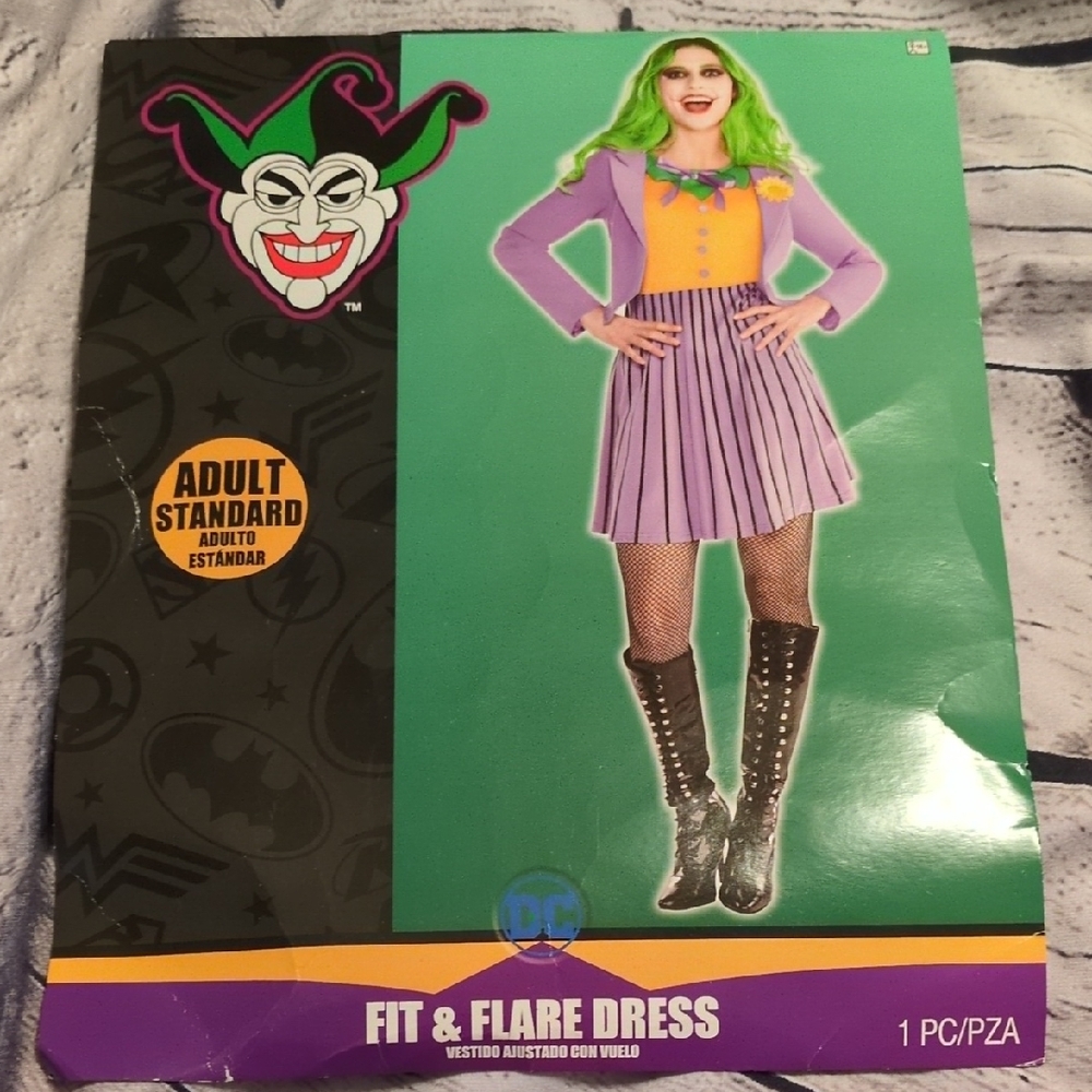 DC Superhero Joker Costume Purple and Green